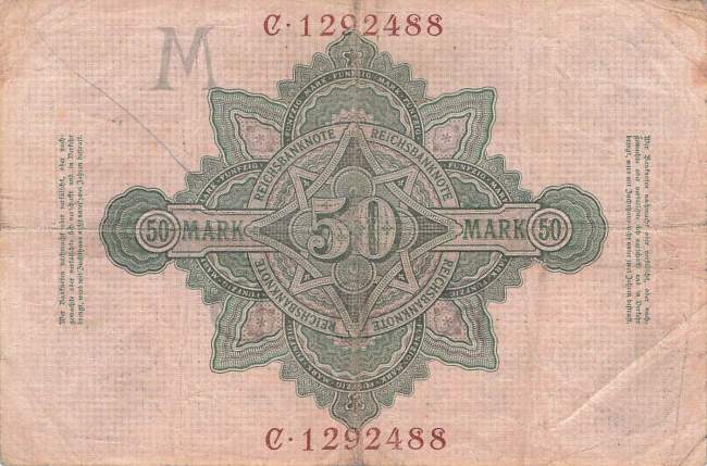 50 Mark 1906 Ro25b M/C